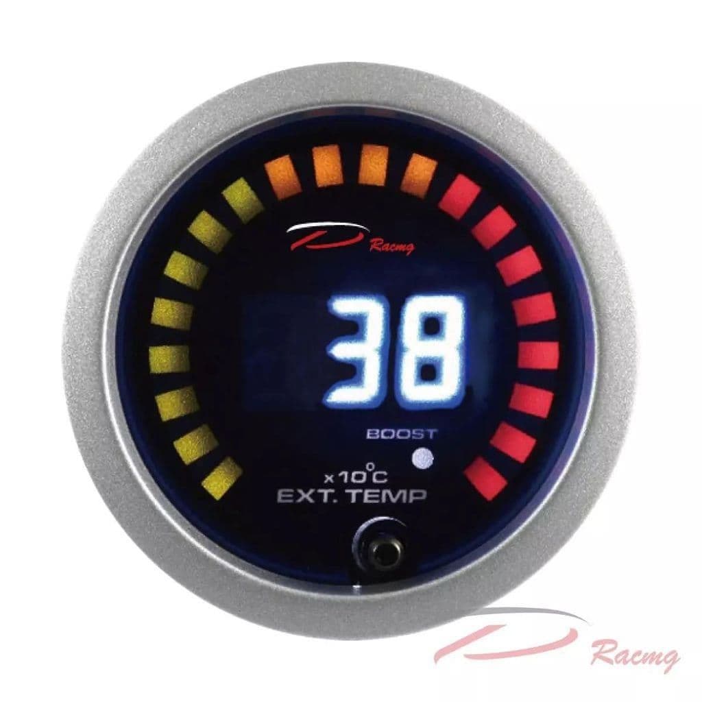 DEPO RACING 52MM LED 2-IN-1 BOOST GAUGE/EXHAUST GAS TEMPERATURE GAUGE