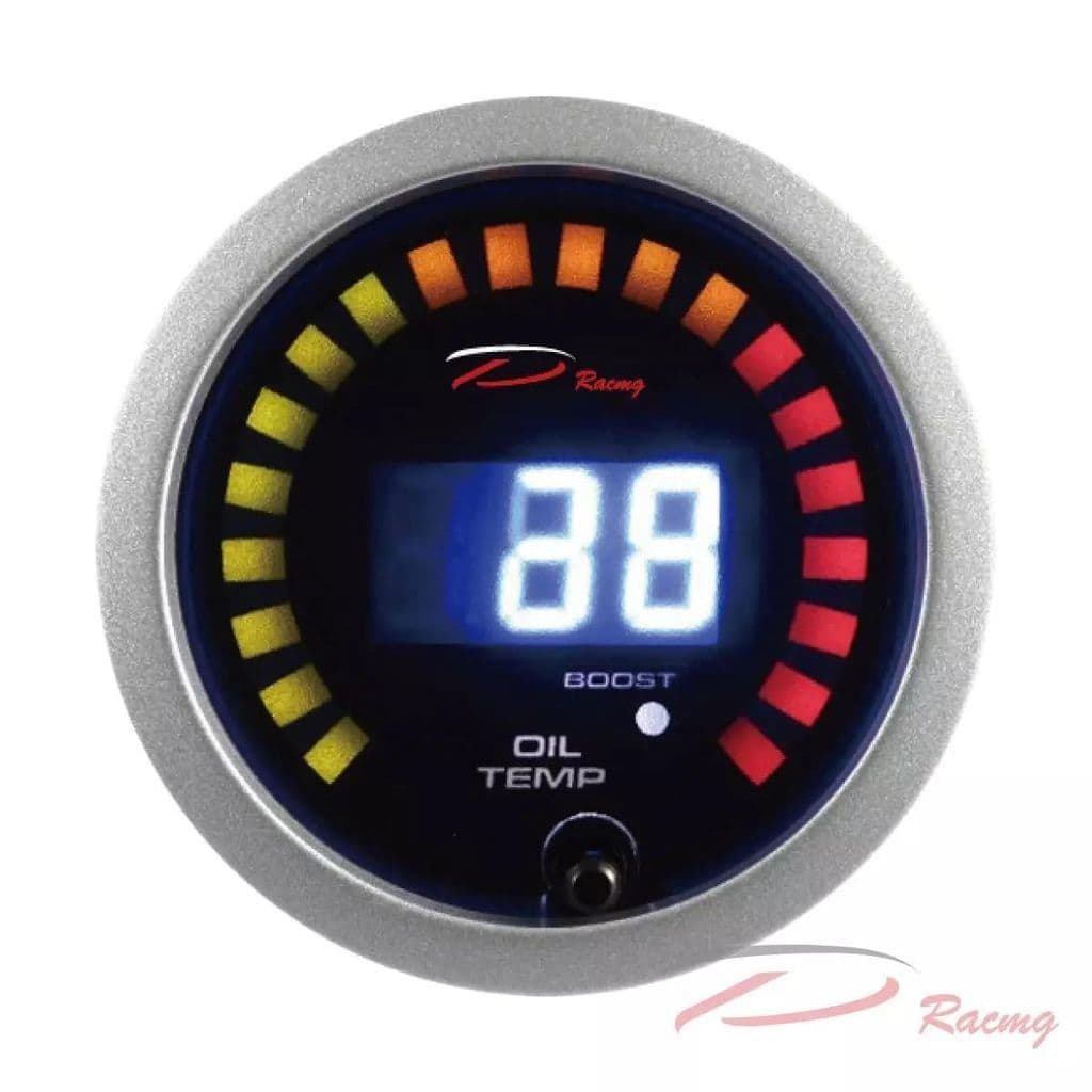 DEPO RACING 52MM LED 2-IN-1 BOOST GAUGE/OIL TEMP GAUGE