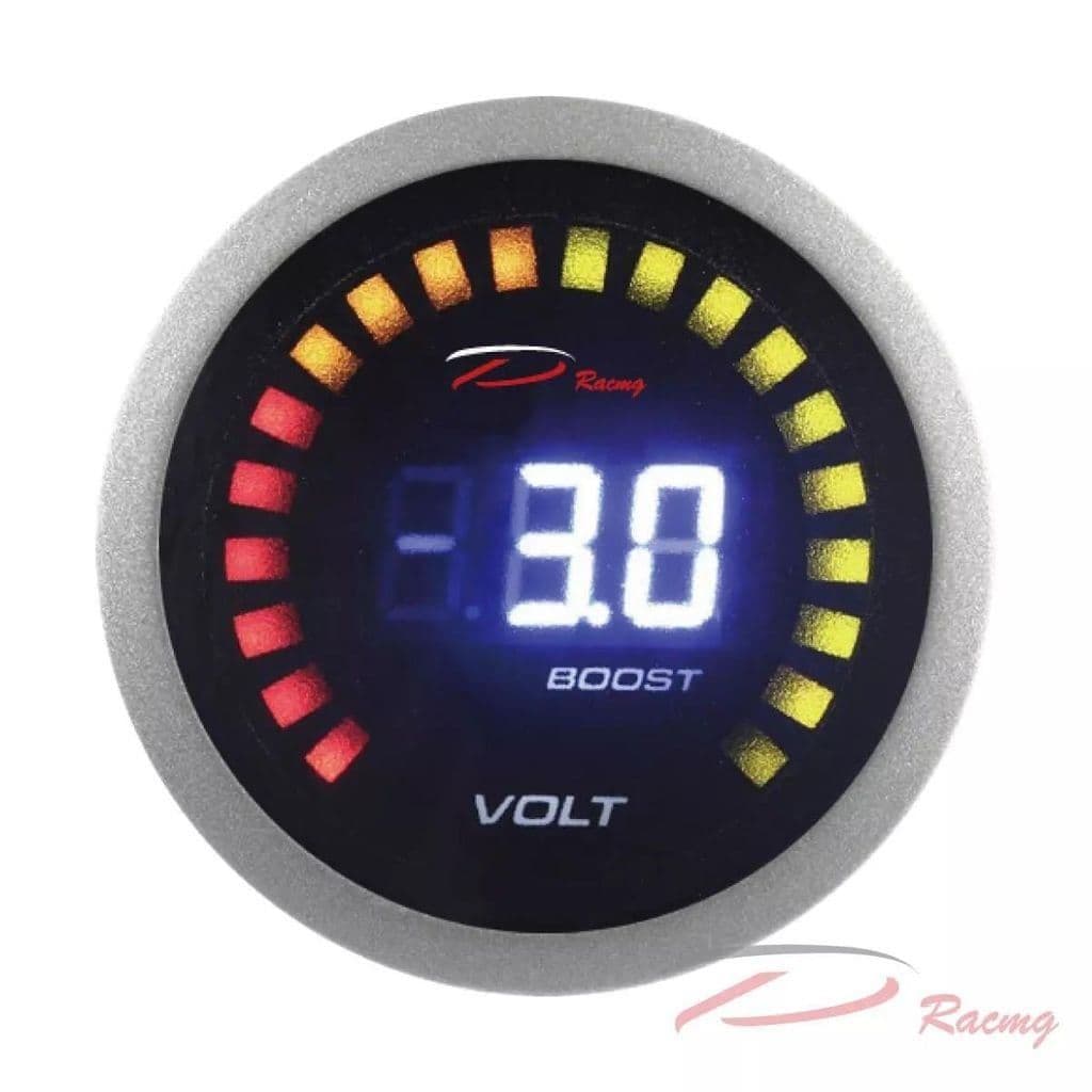DEPO RACING 52MM LED 2-IN-1 BOOST GAUGE/VOLT GAUGE