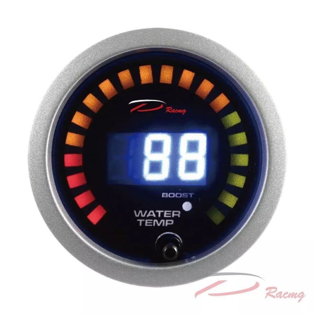 DEPO RACING 52MM LED 2-IN-1 BOOST GAUGE/WATER TEMP GAUGE