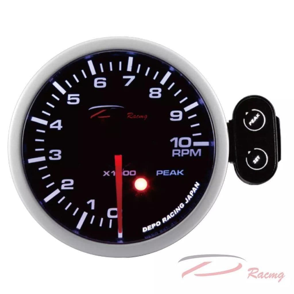 DEPO RACING 60MM LED 10000RPM 10K TACHOMETER WITH PEAK/CONTROL BOX