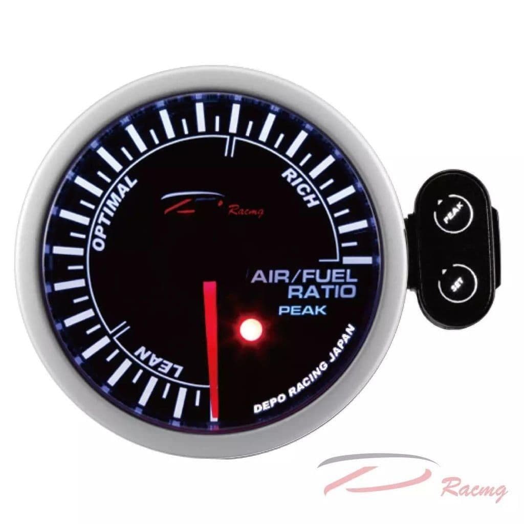 DEPO RACING 60MM LED AIR FUEL RATIO AFR GAUGE LED DISPLAY WITH PEAK/CONTROL BOX