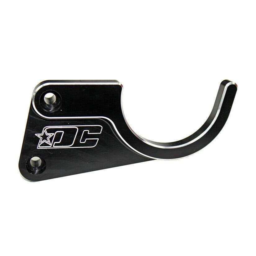 DRAG CARTEL 8620 BILLET CHAIN GUIDE SUPPORT ANODIZED BLACK & ENGRAVED DC LOGO HONDA K-SERIES