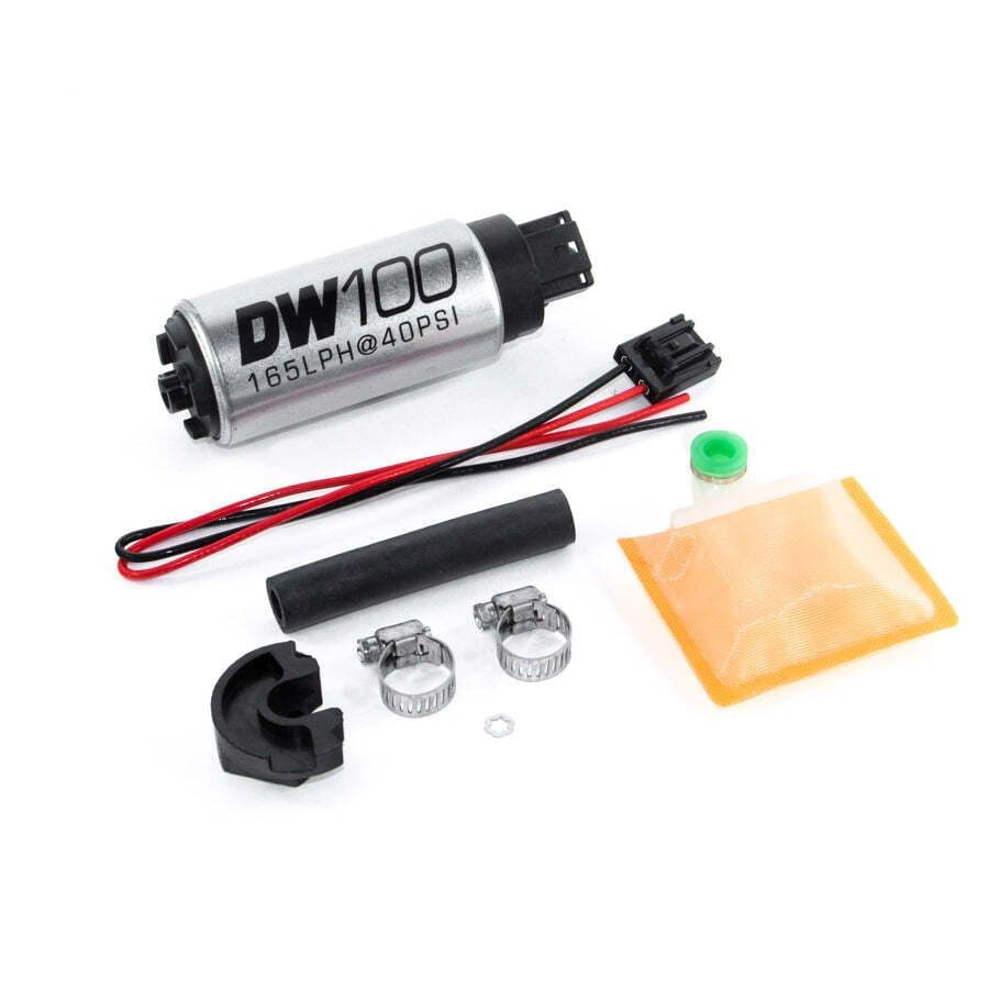 DW100 SERIES, 165LPH IN-TANK FUEL PUMP W/ INSTALL KIT FOR 240SX 89-94 OE REPLACEMENT