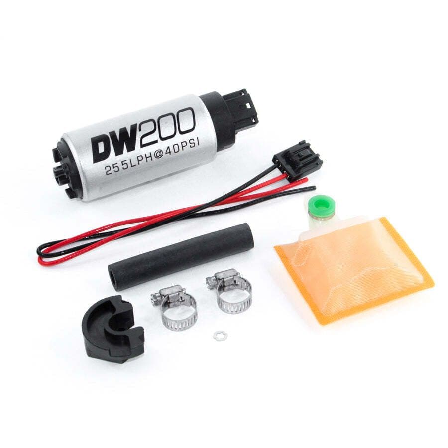 DW200 SERIES, 255LPH IN-TANK FUEL PUMP W/ INSTALL KIT FOR 240SX 89-94 AND 91-01 Q45
