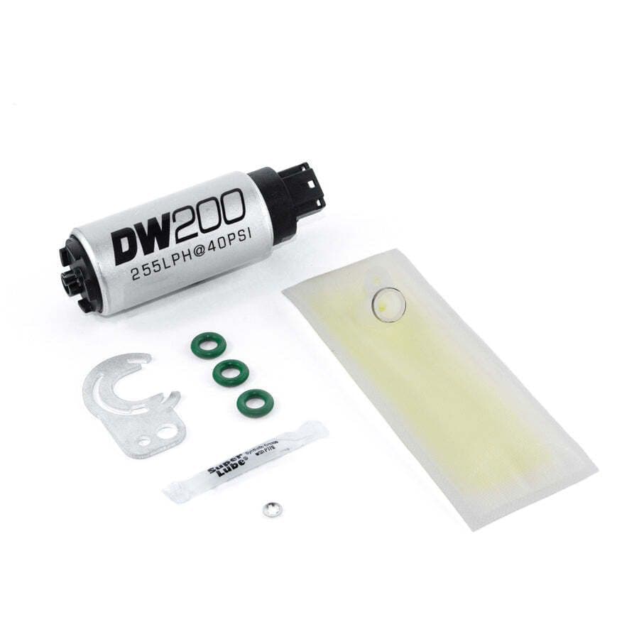 DW200 SERIES, 255LPH IN-TANK FUEL PUMP W/ INSTALL KIT FOR MIATA 89-93