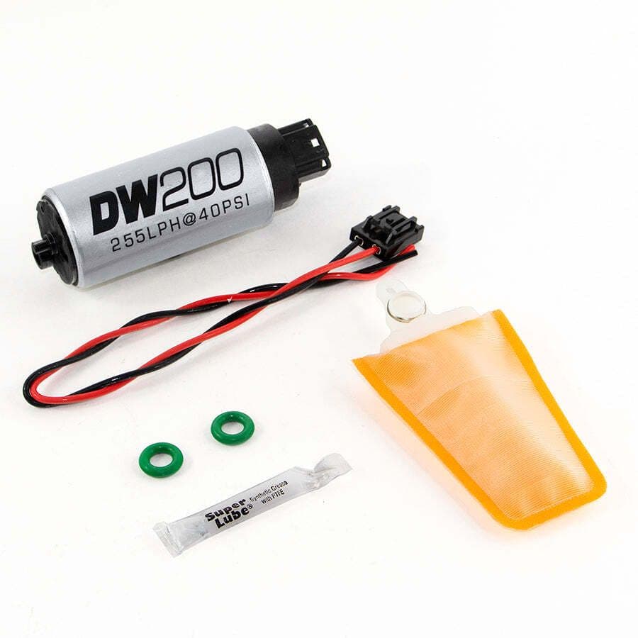 DW200 SERIES, 255LPH IN-TANK FUEL PUMP W/ INSTALL KIT FOR TC 05-10