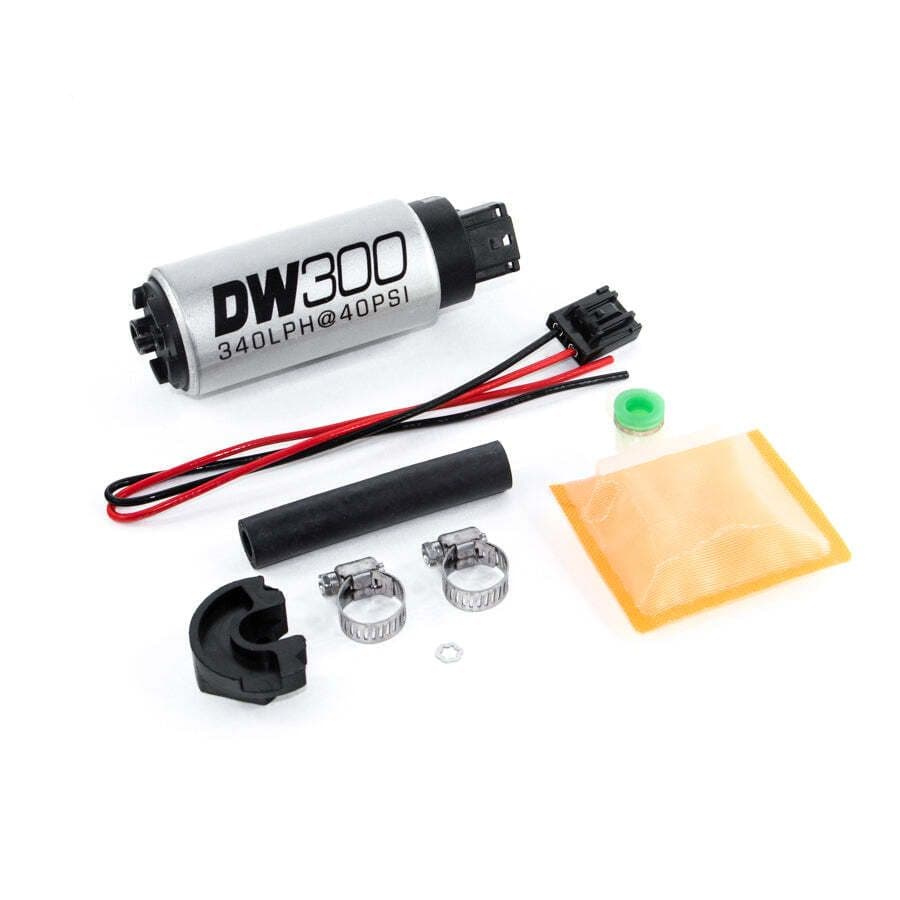 DW300 SERIES, 340LPH IN-TANK FUEL PUMP W/ INSTALL KIT FOR 89-94 240SX AND 91-01 Q45