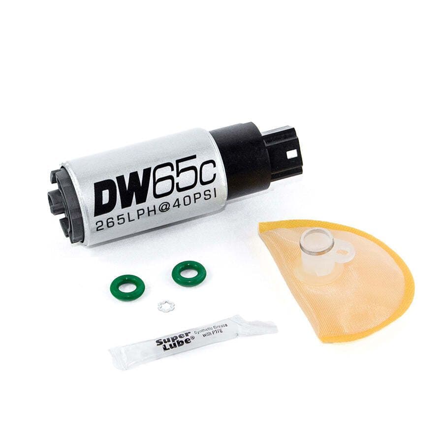 DW65C SERIES, 265LPH COMPACT FUEL PUMP WITHOUT MOUNTING CLIPS W/ INSTALL KIT FOR CIVIC 06-11