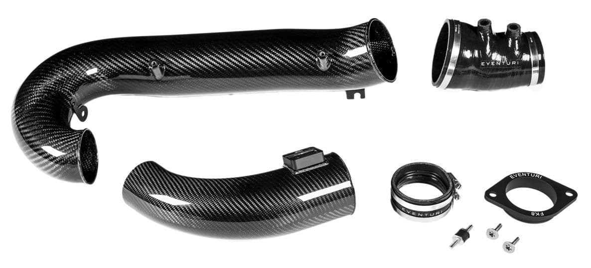 EVENTURI BLACK CARBON CHARGE PIPE HONDA CIVIC TYPE R FK2 15-17- WITH CARBON MAF TUBE