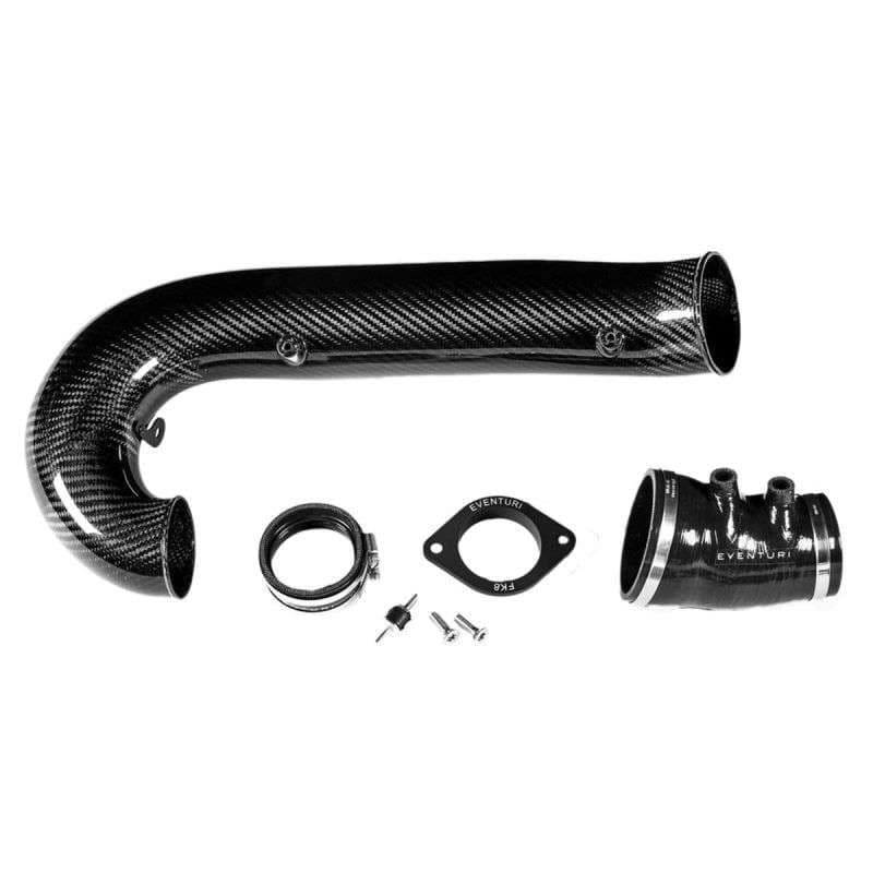EVENTURI BLACK CARBON CHARGE PIPE HONDA CIVIC TYPE R FK2 15-17 WITHOUT CARBON MAF TUBE