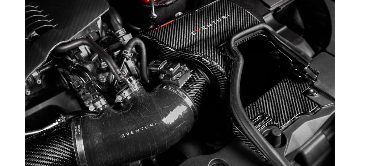 EVENTURI BLACK CARBON FIBRE INTAKE AIRBOX HONDA CIVIC TYPE R FK8 17-21