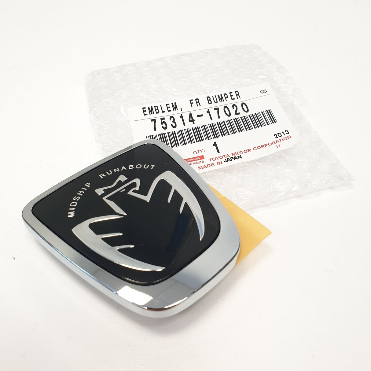 GENUINE TOYOTA MIDSHIP RUNABOUT FRONT BADGE EMBLEM - MR2 ZZW30 ROADSTER MR-S