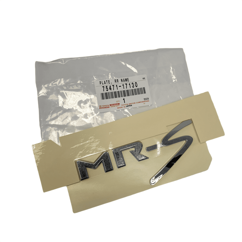 GENUINE TOYOTA REAR "MR-S" BADGE EMBLEM - MR2 MK3 ROADSTER ZZW30