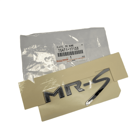 GENUINE TOYOTA REAR "MR-S" BADGE EMBLEM - MR2 MK3 ROADSTER ZZW30