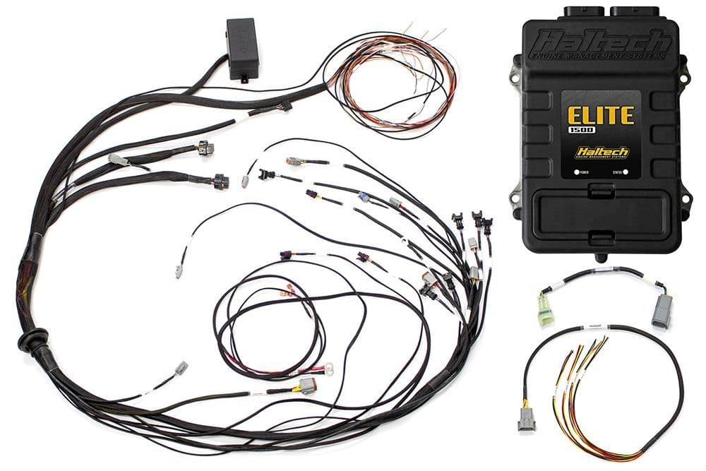 HALTECH ELITE 1500 + MAZDA 13B S4/5 CAS WITH FLYING LEAD IGNITION TERMINATED HARNESS KIT (BOSCH EV1)