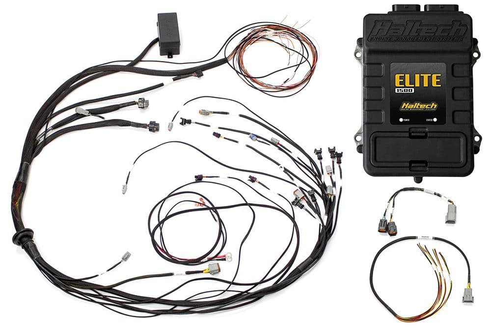 HALTECH ELITE 1500 + MAZDA 13B S6-8 CAS WITH FLYING LEAD IGNITION TERMINATED HARNESS KIT (BOSCH EV1)