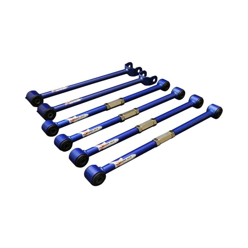 HARDRACE ADJUSTABLE REAR ARMS WITH HARDENED RUBBER BUSHES 6PC SET TOYOTA CORONA T190 EXSIOR 94-97