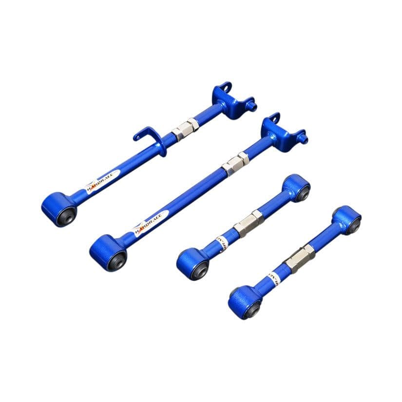 HARDRACE ADJUSTABLE REAR CAMBER AND TOE CONTROL ARM HARD RUBBER BUSHES 4PC SET HONDA ACCORD CU 08-15