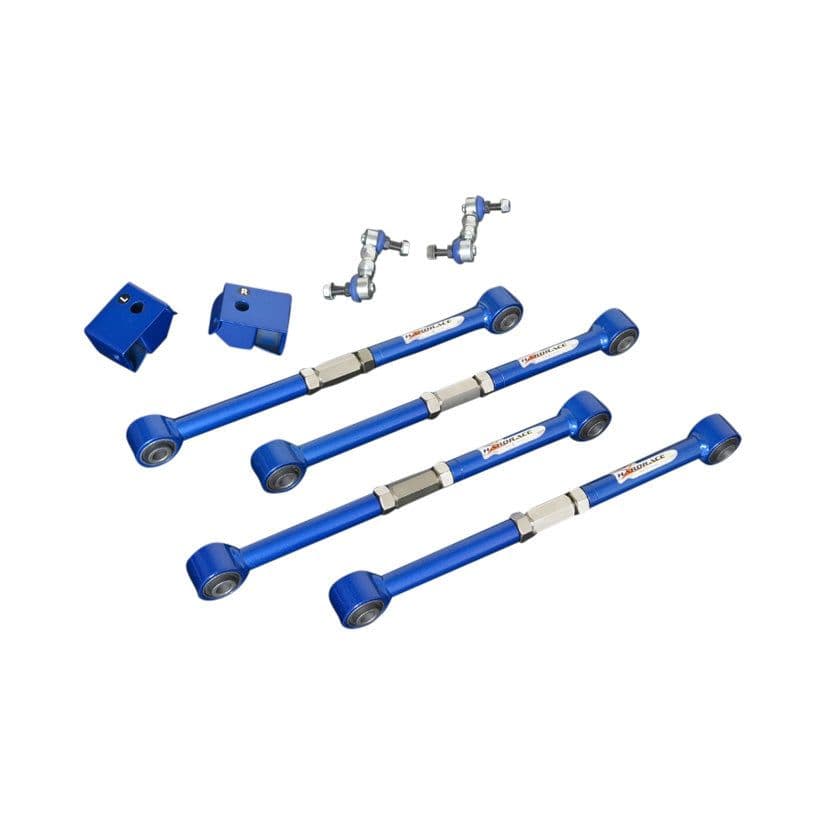 HARDRACE ADJUSTABLE REAR LATERAL LINKS HARD RUBBER BUSHES 8PC SET SUBARU IMPREZA GC GG LEGACY BD BH