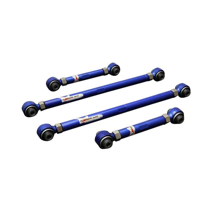 HARDRACE ADJUSTABLE REAR LATERAL LINKS WITH HARDENED RUBBER BUSHES 4PC SET TOYOTA COROLLA AE86