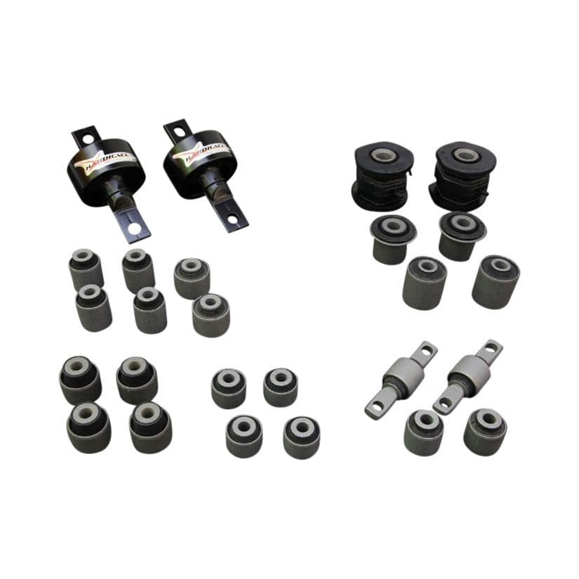 HARDRACE HARDENED RUBBER COMPLETE ARM BUSHES SET 26PC SET HONDA CIVIC EK USDM 96-99