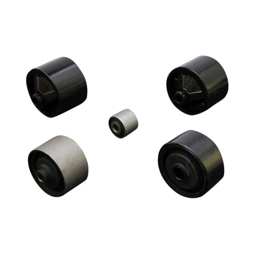 HARDRACE HARDENED RUBBER REINFORCED ENGINE MOUNT BUSHES 5PC SET MITSUBISHI EVO 7-9 USDM 03-07