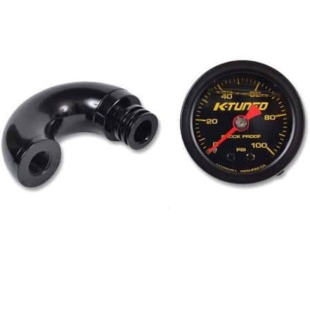 K-TUNED CENTER MOUNT FUEL PRESSURE GAUGE INC FITTING K-SWAP