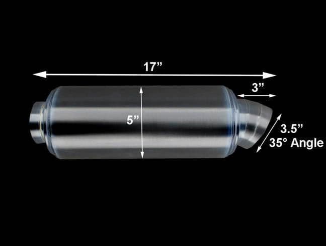 K-TUNED TURNDOWN MUFFLER EXHAUST - 3" INCH