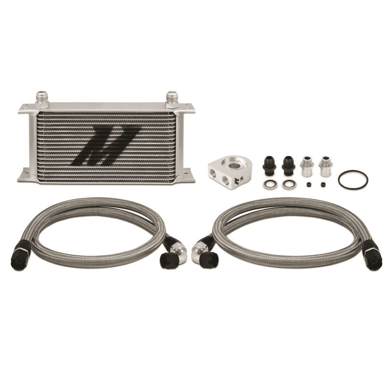 MISHIMOTO UNIVERSAL 19 ROW OIL COOLER KIT, BLACK