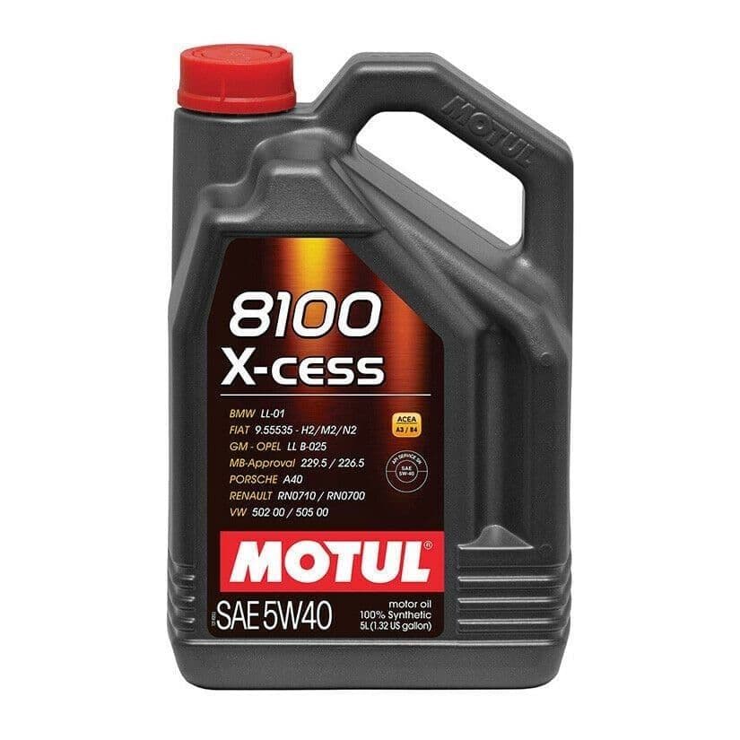 MOTUL 8100 X-CESS 5W40 SYNTHETIC ENGINE OIL 5 LITRES