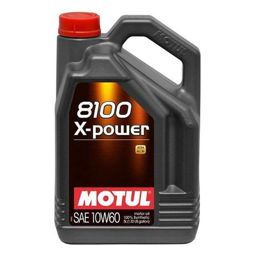 MOTUL 8100 X-POWER 10W60 SYNTHETIC ENGINE OIL 5 LITRES