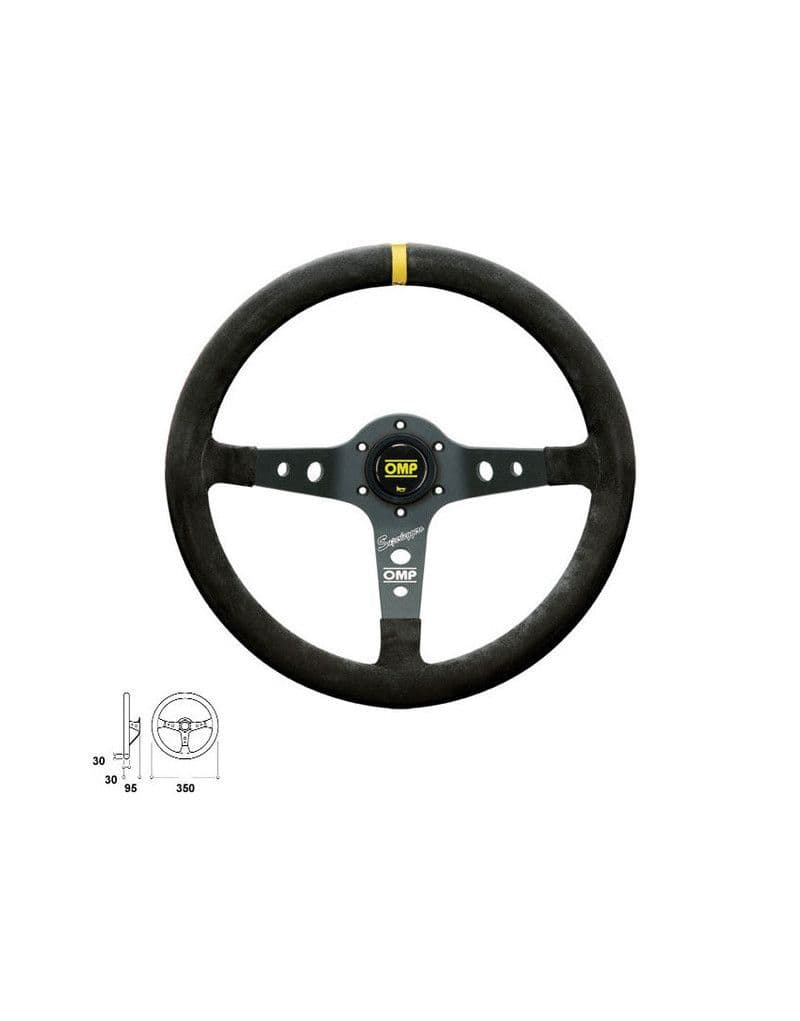 OMP CORSICA SUPERLEGGERO STEERING WHEEL 350MM LIGHTWEIGHT ALUMINIUM