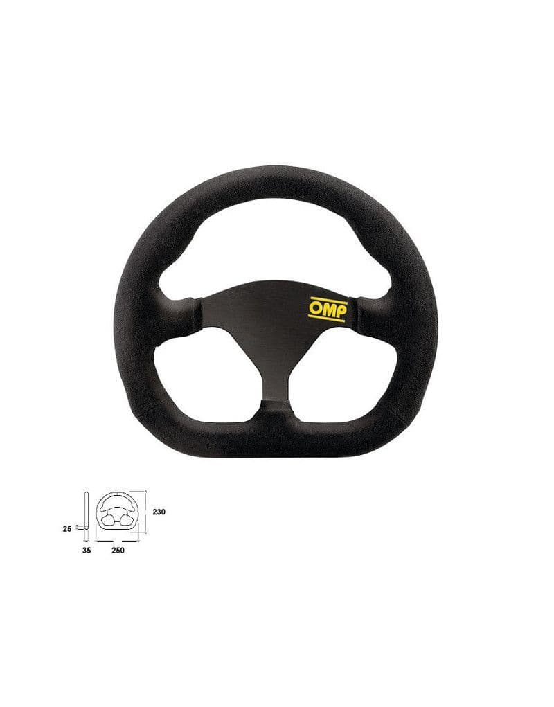 OMP FORMULA QUADRO RACING STEERING WHEEL 250X230MM SINGLE BUCKET SEATER RACE