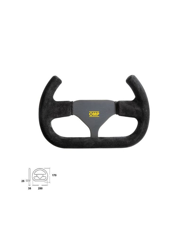 OMP INDY OPEN RACING STEERING WHEEL 250X170MM RACING SINGLE BUCKET SEATER