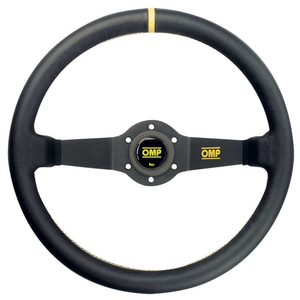 OMP RALLY SMOOTH LEATHER STEERING WHEEL 350MM DEEP DISH