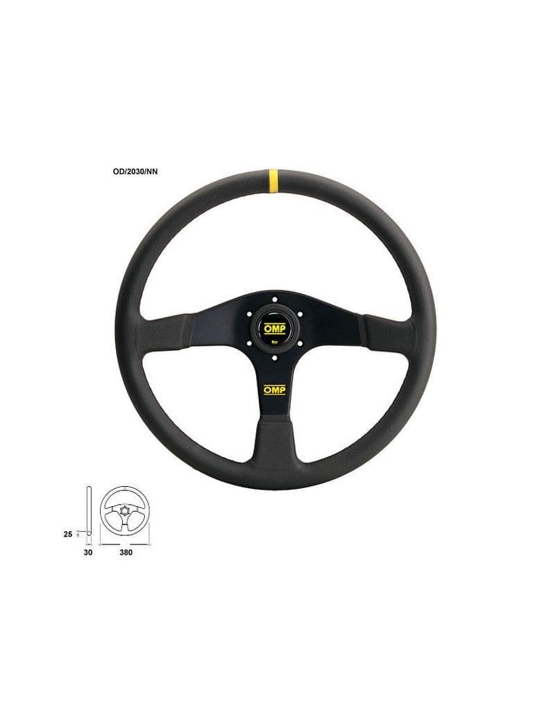 OMP VELOCITA 380MM STEERING WHEEL IN SUEDE LEATHER & BLACK SPOKES