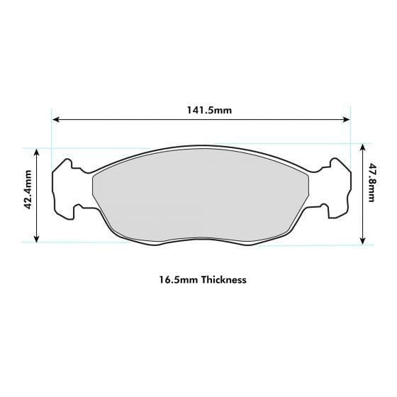 PBS PRORACE FRONT BRAKE PADS FOR CITROEN SAXO 1.6 16V VTS 96-03