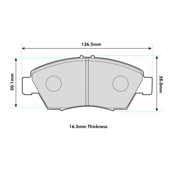 PBS PRORACE FRONT BRAKE PADS FOR HONDA CIVIC (7TH GEN) 1.4 (EU7) 01-06