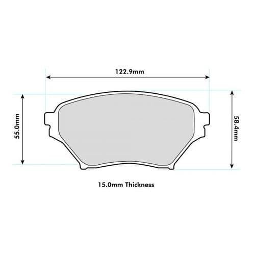 PBS PRORACE FRONT BRAKE PADS FOR MAZDA MX5 (MK2) (NB) 1.8 (SPORT) (LSD) 01-05