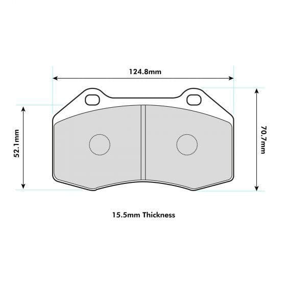PBS PRORACE FRONT BRAKE PADS FOR VAUXHALL CORSA E 1.6 TURBO VXR PKG 15-20