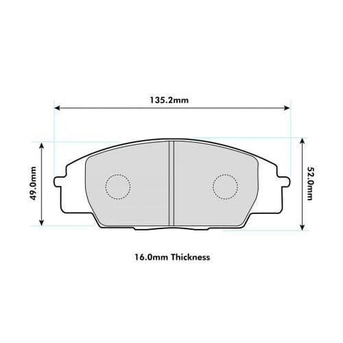 PBS PROTRACK FRONT BRAKE PADS FOR HONDA S2000 2.0 99-09 AP1 AP2