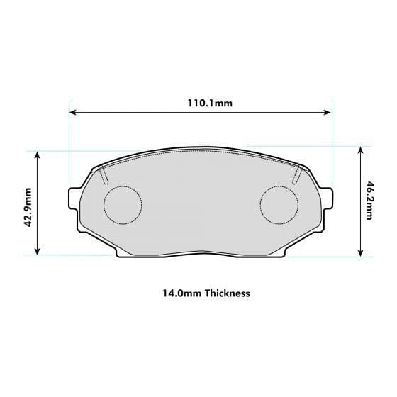 PBS PROTRACK FRONT BRAKE PADS FOR MAZDA MX5 (MK1) (NA) 1.6 89-98