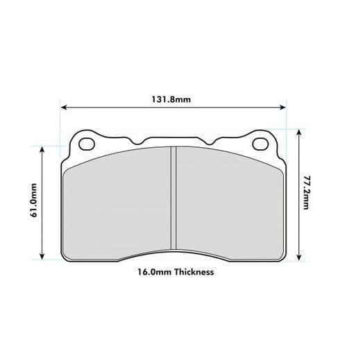 PBS PROTRACK FRONT BRAKE PADS FOR VOLVO V70 (MK2) 2.5 TURBO R 05-07