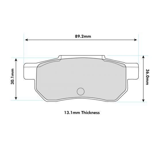 PBS PROTRACK REAR BRAKE PADS FOR HONDA CIVIC CRX 1.6 VTI VTEC (EG2) 95-98