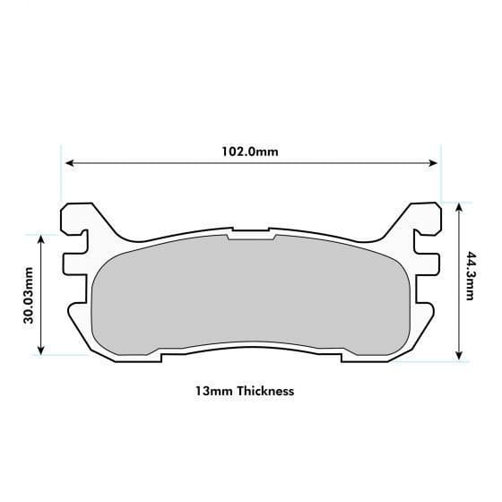 PBS PROTRACK REAR BRAKE PADS FOR MAZDA MX5 (MK2) (NB) 1.8 98-05