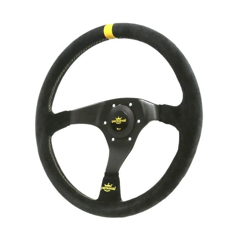 PERSONAL TROPHY SUEDE LEATHER STEERING WHEEL 350MM