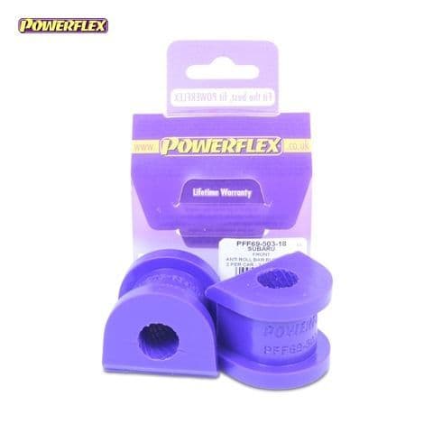 POWERFLEX FRONT ANTI ROLL BAR BUSH 18MM SUBARU IMPREZA GR, GH (07-11) & WRX + STI (07-14)