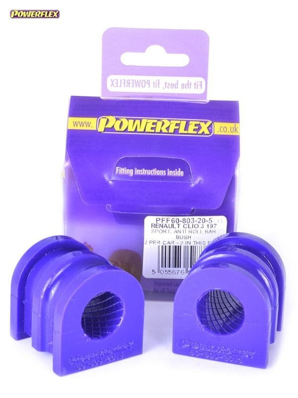 POWERFLEX FRONT ANTI ROLL BAR BUSH 20.5MM NISSAN MICRA K12 - GEN3 (2003 - 2010)