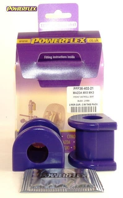 POWERFLEX FRONT ANTI ROLL BAR BUSH 21MM MAZDA MX-5, MIATA, EUNOS MK3 NC (2005-2015)